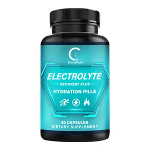 60 pcs Recovery Plus Electrolyte Hydration Pill Include 6 Electrolytes Ca Mg P Cl K Na Dietary Supplements for Running