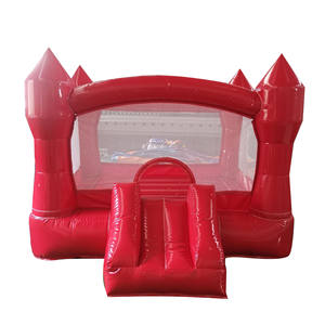 Château gonflable <span class=keywords><strong>rouge</strong></span> en PVC, structure de saut gonflable commerciale, moonwalk <span class=keywords><strong>rouge</strong></span> gonflable - Product Image 1