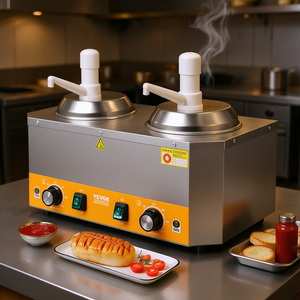 Dispensador de Queso Eléctrico Vevor, 2.4x2 L, Tanque Doble, Calentador Comercial de Fudge Caliente con Control de Temperatura - Product Image 2