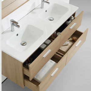 ชุดโต๊ะเครื่องแป้งในห้องน้ำพร้อมกระจกและอ่างล้างหน้าแบบแขวนติด<span class=keywords><strong>ผนัง</strong></span>ชุดโต๊ะเครื่องแป้งในห้องน้ำพร้อมลิ้นชักและกระจกอัจฉริยะ - Product Image 6