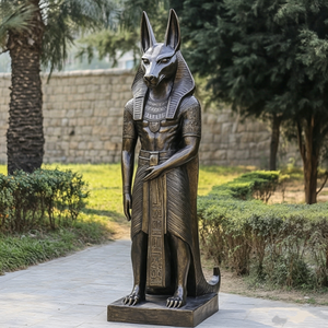 Scultura Artistica Personalizzata, Statue Giganti Religiose, Statua della Sfinge Egizia, Anubis in Bronzo, Statua del Dio dell'Antico Egitto - Product Image 4