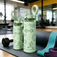 Gobelet isotherme à double paroi en acier inoxydable réutilisable et écologique avec aimant N52 personnalisé, 24oz/32oz, avec paille rabattable et accessoires pour boissons
