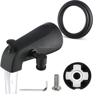 Inverseur de bec de <span class=keywords><strong>baignoire</strong></span> intégré avec connexion de tuyau de douche de pluie Chrome poli ABS + robinet de <span class=keywords><strong>baignoire</strong></span> en zinc finition 1/2 \ "ou 3/4 \" - Product Image 1