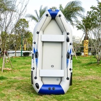 Bateau pneumatique de pêche Solar Marine 2,7 m pour 4 personnes, en PVC, avec plancher gonflable et tous les accessoires