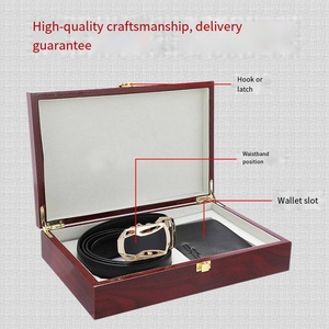 Nhà Máy Trực Tiếp Giá Thiết Kế Bên Trong Trường Hợp Bằng Gỗ Sơn Mài Sang Trọng Gỗ Và Sang Trọng PU Da Hộp Vành Đai Với Thanh Lịch Sơn Kết Thúc - Product Image 3