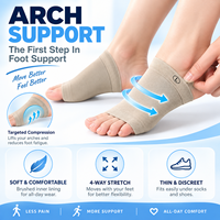 Manchons de soutien de la voûte plantaire pour le soulagement de la fasciite plantaire, orthèse de compression pour le pied avec coussinet en gel pour hommes et femmes, pieds plats