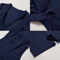 Combinaisons personnalisées tricotées de couleur unie Combinaisons à taille haute Combinaisons serrées Gym sportive Combinaison de yoga SXEY pour femmes