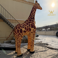 Modèle de girafe gonflable géant réaliste, décoration d'événements sur le thème de l'Afrique, ballon animal sauvage gonflable