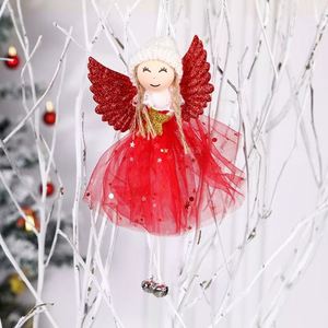 Ornement de Noël en tissu doux, ange fille en peluche fait main, décoration suspendue pour l'arbre de Noël des enfants, idée cadeau de fêtes, faible MOQ - Product Image 3