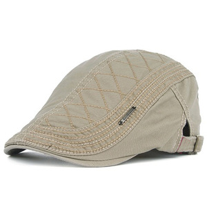 2025 Heren Baretten Mode Baret Katoen Effen Kleur Casual Beanie Retro Literaire Voorwaartse Pet Driver Driver Vrouwen Hoed - Product Image 1