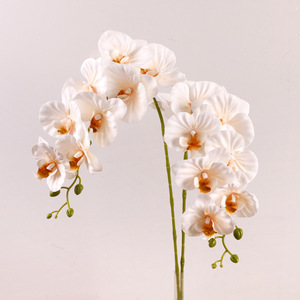 Lucky Star 9-Headed Phalaenopsis Orchid Artificial Flower High Simulation PVC Plastic Home Decor Wedding Use - Product Image 2