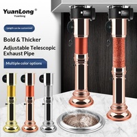 Extracteur de fumée pour barbecue coréen, tuyau d'échappement télescopique, conduit de ventilation en acier inoxydable, ventilateur, dispositif de sécurité anti-flamme, télécommande