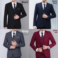 Nouvelle veste de costume authentique pour homme, style coréen, en polyester, à simple boutonnage, pour étudiants, tenue de travail, ou tenue de garçons d'honneur
