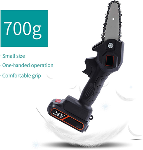 Mini tronçonneuse à main, tronçonneuse <span class=keywords><strong>électrique</strong></span> à batterie sans fil, <span class=keywords><strong>petite</strong></span> tronçonneuse à batterie <span class=keywords><strong>pour</strong></span> la coupe de <span class=keywords><strong>branches</strong></span> de bois dans la cour - Product Image 4