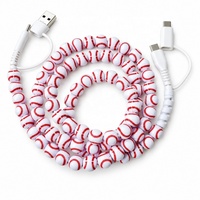 Câble de téléphone perlé à double connecteur Type-C, idéal pour le basketball, le football, le rugby, le tennis, le volleyball, le baseball et les événements sportifs – Vente Flash