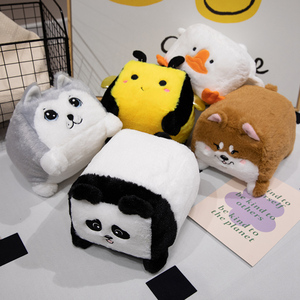 Kreative Superweiche Quadratische Plüschtiere: Biene, Spinne, Hund, Ente, Hase, Frosch, Panda – Kuscheltiere zum Drücken - Product Image 4