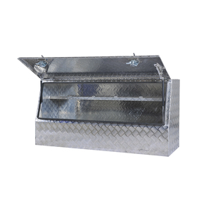 Boîte de pick-up en aluminium personnalisée camion de voyage 24 pouces boîte à outils à plat sous la remorque stockage d'outils de nez en V de langue - Product Image 1