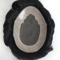 NL système de remplacement de cheveux mono toupet de haute qualité perruques attachées à la main PU Mono Base toupet hommes 100% vrais cheveux humains toupet