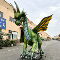 Modèle de dinosaure occidental animatronique motorisé à capteur infrarouge pour parc d'attractions