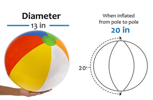 Pelota de playa inflable para niños, juguete de playa clásico de Color arcoíris, para fiesta de verano - Product Image 6
