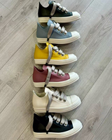 Baskets basses unisexe en cuir véritable à plateforme, lacets larges tressés, embout en caoutchouc, semelle épaisse, style skate, plusieurs couleurs unies