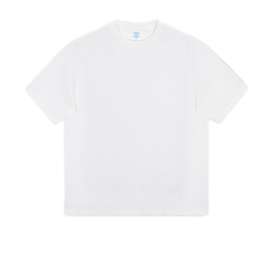 T-shirt décontracté à manches courtes et col rond de couleur unie T-shirt surdimensionné de couleur unie en pur coton design de gros - Product Image 1