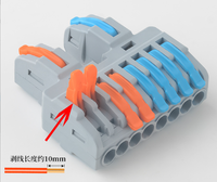 IP66 Wasserdichter Kunststoff-Klemmenblock Elektrischer Stromverteiler Spleißverbinder 2-in-6-Ausgang Schnellkabelverbinder 450V 32A