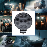 80W rond IP68K feux de route et feux de croisement DRL aluminium éclairage de voiture de style européen