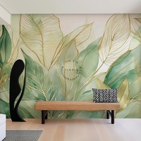 Papier peint 3d personnalisé Nature moderne Art végétal Feuille botanique Papier peint mural Décoration intérieure