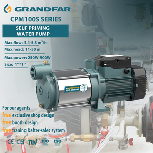 Pompe centrifuge multi-étages en acier inoxydable Grandfar High 250W-900W OEM CPm100S pour eau propre, largement utilisée - Product Image 1