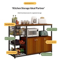 Étagère de cuisine sur pied, non pliable, multi-niveaux, meuble de rangement domestique multifonctionnel pour four à micro-ondes et support de préparation
