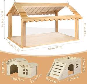 LG sıcak satış yüksek kalite kolay <span class=keywords><strong>diy</strong></span> gine kobay kafes ahşap hamster gine lüks hamsterkooi aksesuarları hamster kafes - Product Image 3