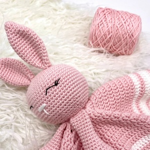 Manta <span class=keywords><strong>DE</strong></span> SEGURIDAD Lovey <span class=keywords><strong>de</strong></span> conejito <span class=keywords><strong>de</strong></span> ganchillo <span class=keywords><strong>de</strong></span> alta calidad, edredón <span class=keywords><strong>de</strong></span> conejo tejido a mano <span class=keywords><strong>para</strong></span> recién nacido, regalo <span class=keywords><strong>de</strong></span> Animal <span class=keywords><strong>para</strong></span> bebés y niños - Product Image 3