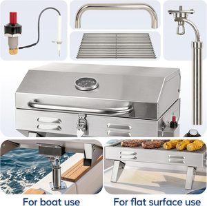 Barbecues à gaz sans fumée en acier inoxydable à chauffage rapide avec commande par bouton pour cuisines extérieures à haute efficacité - Product Image 4