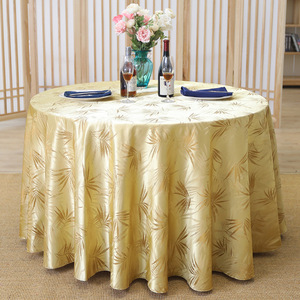 Hotel Multi-dimensional Colorful Dacron Round <strong>Circular</strong> Bamboo Leaves Round Table Cover Wedding/home/parties <strong>Tablecloth</strong> - Product Image 3