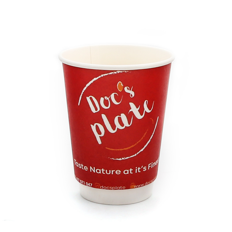High Quality Wholesale Cafe Shop Restaurant Custom Logo Eco Friendly Take Away Double Wall Disposable Coffee Paper Cup