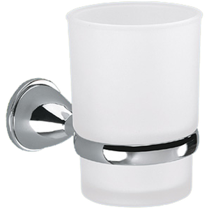 Portaspazzolino 'Genziana' in Cromo - Product Image 1