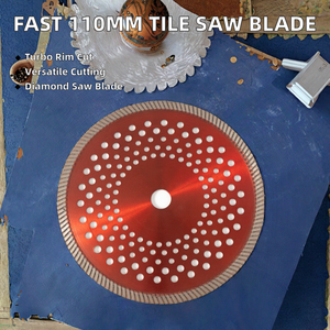 Lame de <span class=keywords><strong>scie</strong></span> à carreaux ultra-mince 110x8mm diamant Turbo humide coupe ultra-rapide céramique porcelaine diamètre 110mm livraison rapide OEM - Product Image 3