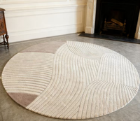 Tapis en laine moelleuse fait main de taille personnalisée, élégant et moderne, tapis d'intérieur et ensembles pour usage commercial