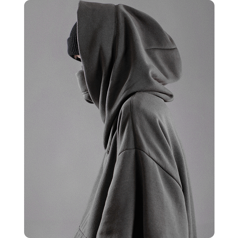 Men Assassin Robe Hoodies Sweatshirts Gothic Asymmetrical Zipper Side Lace Up Fleece Hooded Jacket - View #8