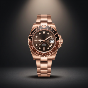 นาฬิกาดำน้ำ GMT S Logo SEIKO Movement NH34 สายสแตนเลสสตีลสีทอง Jubilee ขนาด 20 มม. กันน้ำ ระบบอนาล็อก พร้อมส่งแบบดรอปชิป - Product Image 2