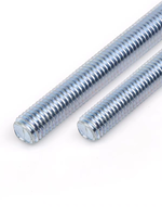 Heavy Duty Carbon Steel Threaded Rod Zinc Plated M4 to M24 Full Threaded Rod 1m 2m 3m for Pipe Support Equipment Use