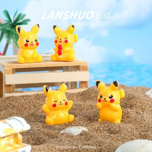 Figura de Pikachu de Resina, Miniatura 3D, Adorno de Escritorio, Decoración del Hogar, Figura de Animal de Plástico - Product Image 4