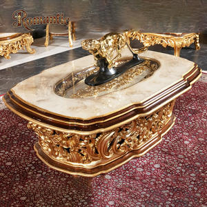 मध्य पूर्वी शाही महल के रहने वाले कमरे के कमरे के कमरे के लिए ठोस लकड़ी के कपड़े शीर्ष छोर लंबे सोफे पर सेट किया - Product Image 6