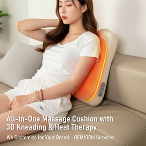 Nuevo diseño moderno 3D Full Electric Shiatsu Kneading Back <span class=keywords><strong>Massage</strong></span> Chair Pad con calor - Product Image 3