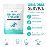 Poudre d'électrolytes pour l'hydratation quotidienne au citron et au citron vert, enrichie en chlorure de sodium, potassium, magnésium et calcium, pour adultes, fabrication ODM/OEM, marque privée