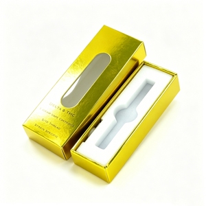 Custom CR 1Gram Paper Cardboard Packaging <b>Boxes</b> <b>Empty</b> 3ml Vial with EVA Insert Child Resistant Drawer Paper Box PVC Clear Window - Product Image 6