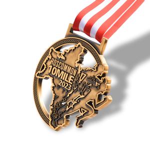 Fabricante de Medallas, Medalla Deportiva Personalizada de Metal 3D en Oro, Bronce y Estilo Antiguo para Premios de Carreras - Product Image 2