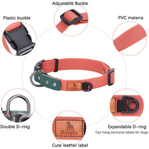 Lujosos collares de PVC para mascotas, nuevo diseño de fábrica, collares para perros ajustables y a prueba de agua en colores surtidos - Product Image 5