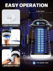 Nueva Lámpara Trampa para Moscas LED de Interior, Alimentada por USB, Impermeable, Portátil, Material ABS, Mata Moscas para Exteriores - Product Image 6